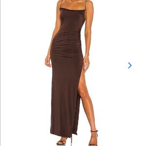Lovers & Friends Odessa Gown in Espresso Brown. Size XS. Worn once.